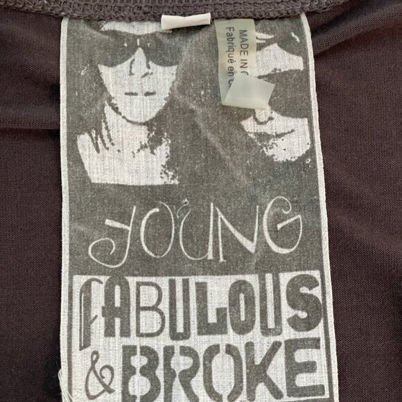 YOUNG FABULOUS & BROKE Gray and Black Tones Long Dress Size S - Picture 9 of 11